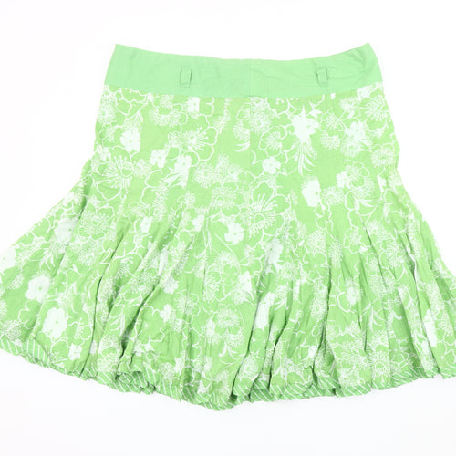 New Look Women's Green Floral Skirt, Size 18