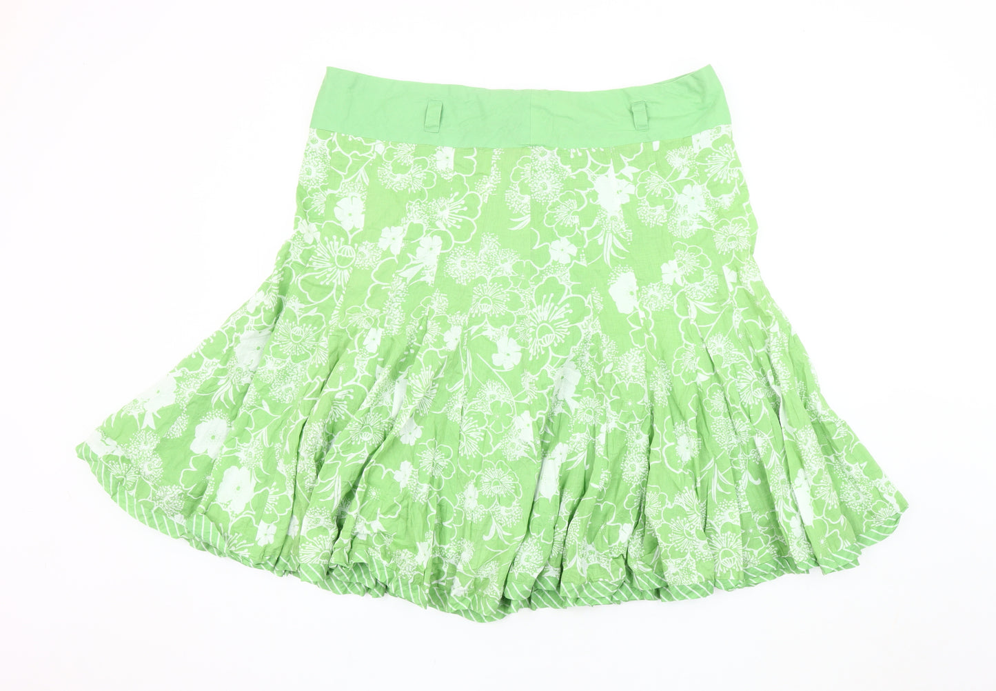 New Look Women's Green Floral Skirt, Size 18