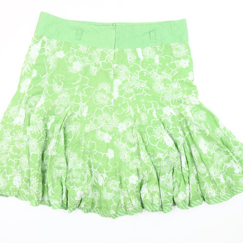 New Look Women's Green Floral Skirt, Size 18