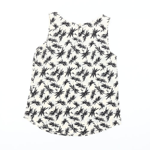 Oasis Women's Black Floral Tank Top Size 10