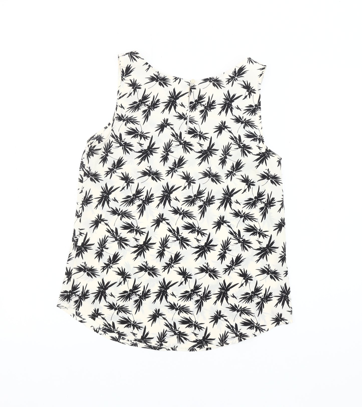Oasis Women's Black Floral Tank Top Size 10