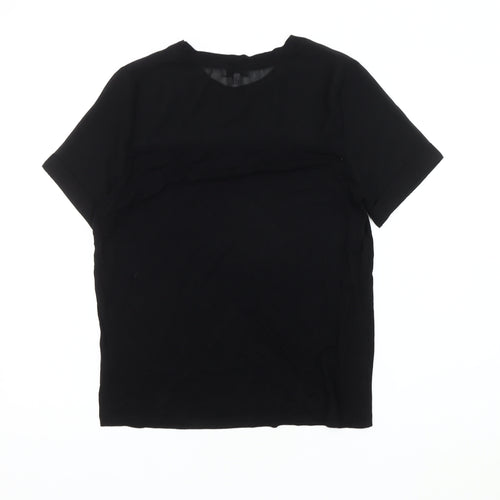 Warehouse Women's Black Short Sleeve Top Size 10