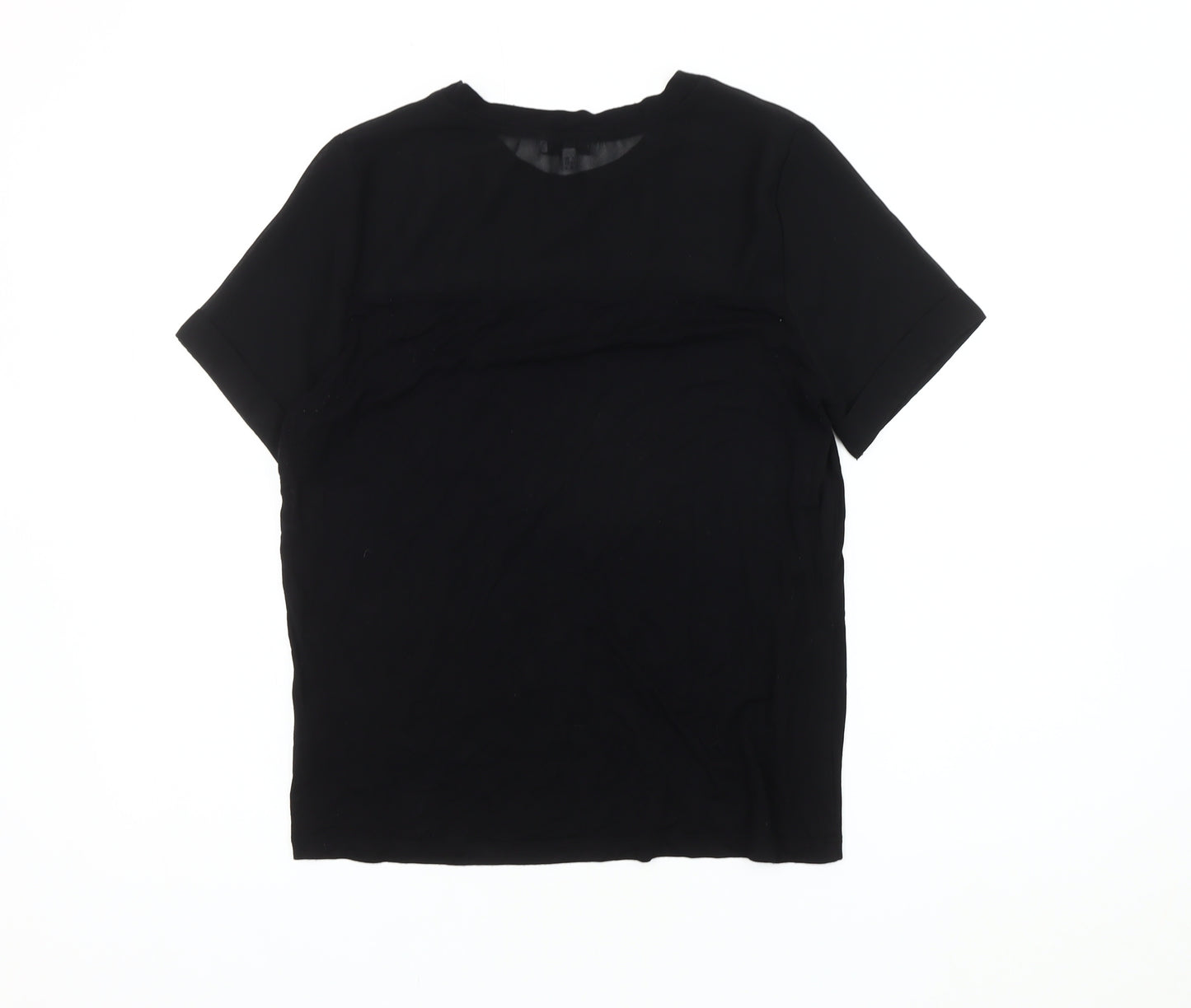 Warehouse Women's Black Short Sleeve Top Size 10