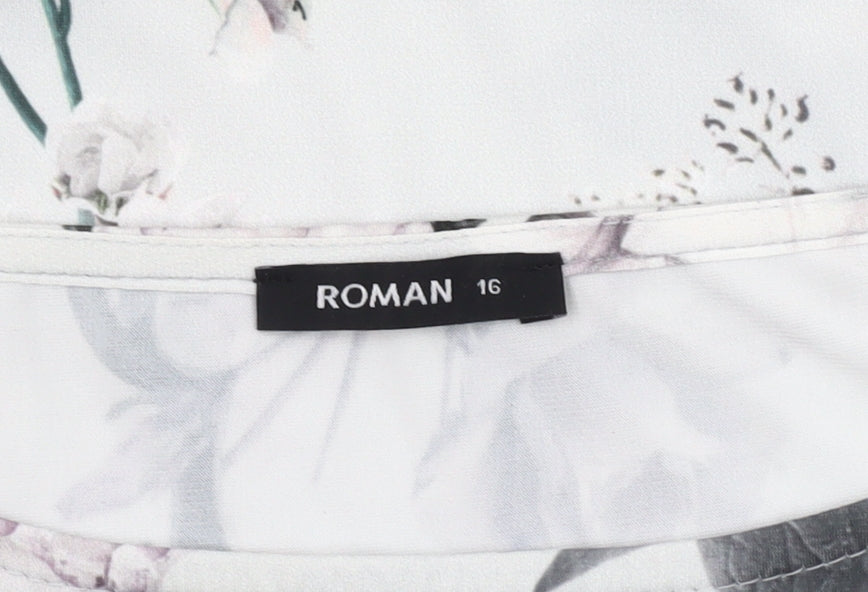 Roman Floral Women’s Blouse, Multicoloured, Size 16