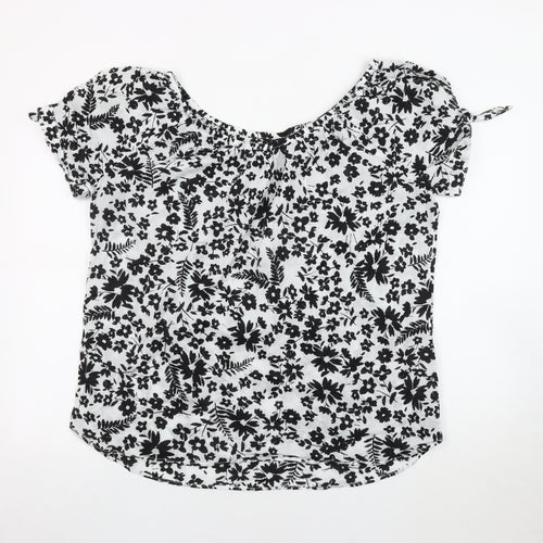 Yessica Women's Black Floral Blouse Size 16