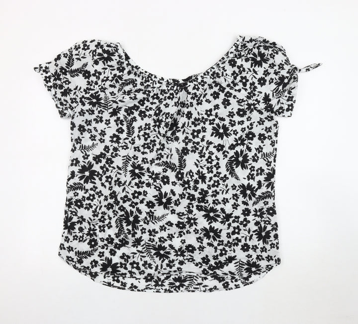 Yessica Women's Black Floral Blouse Size 16