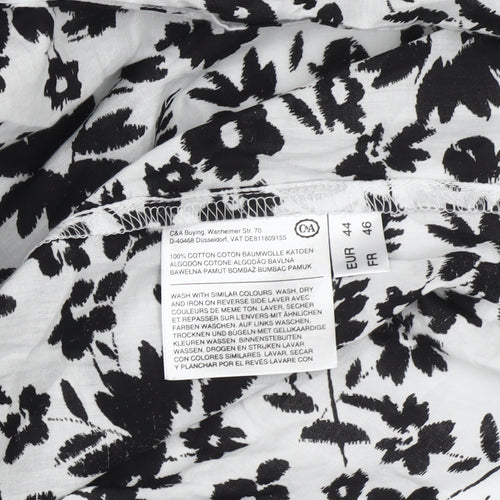 Yessica Women's Black Floral Blouse Size 16