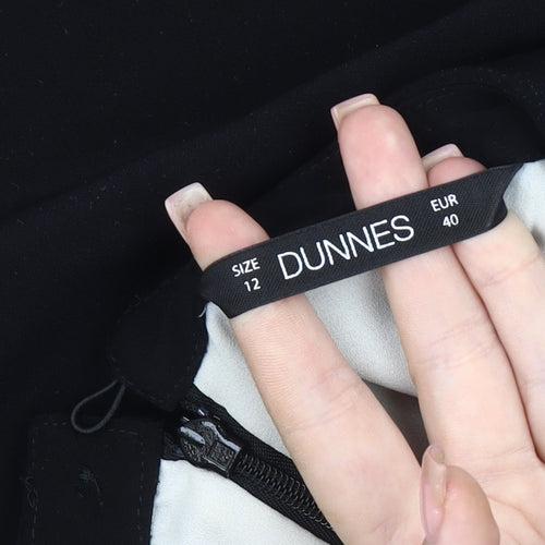 Dunnes Women's Black Collared Shift Dress Size 12