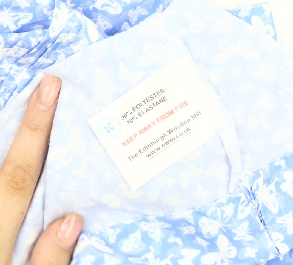 Honor Millburn Women's Blue Floral Button-Up Blouse Size 16