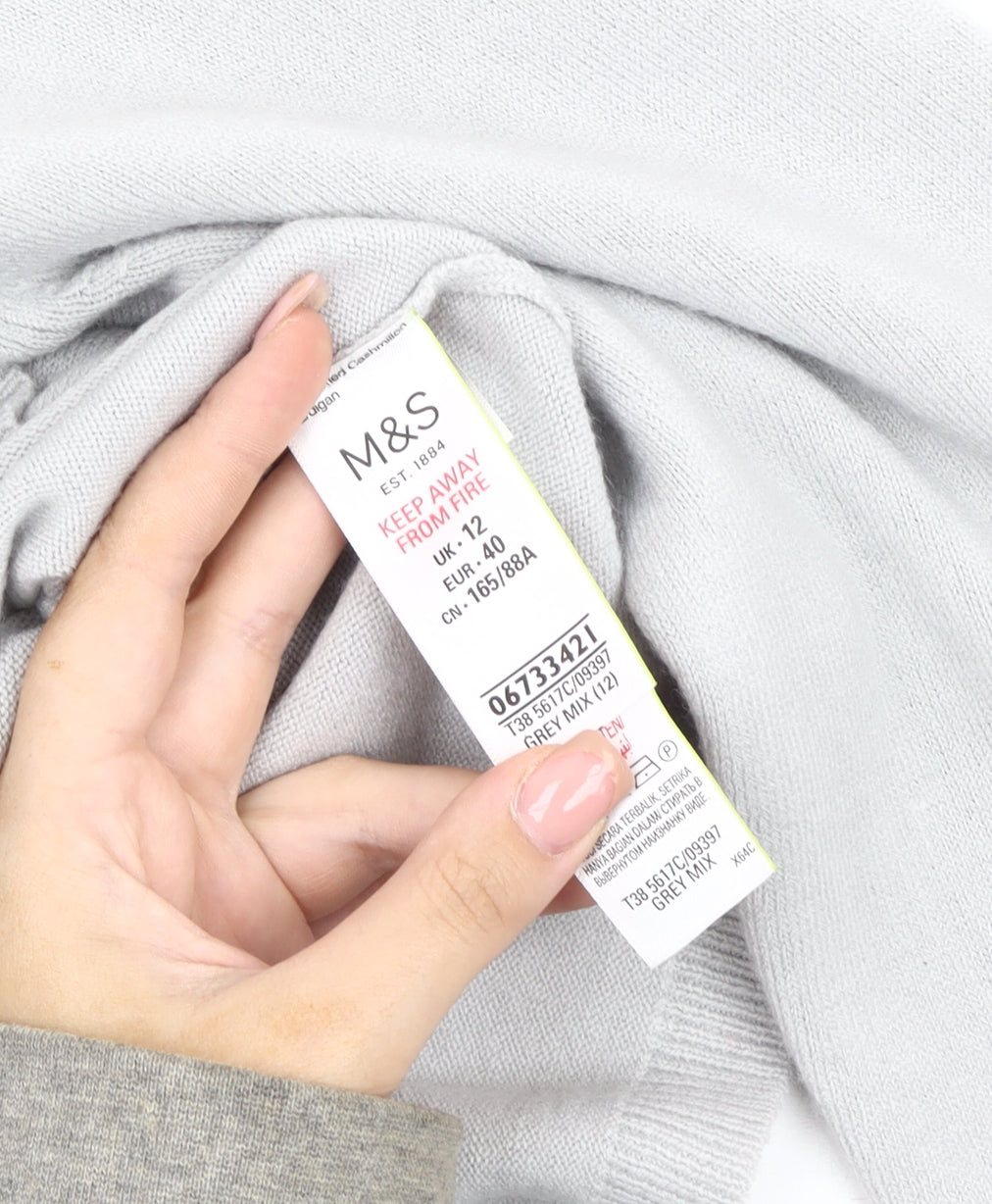 Marks and Spencer Women's Grey Cardigan Size 12