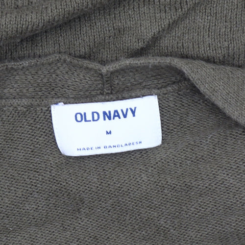 Old Navy Women's Green Open Front Cardigan, Size M, Casual Knitwear
