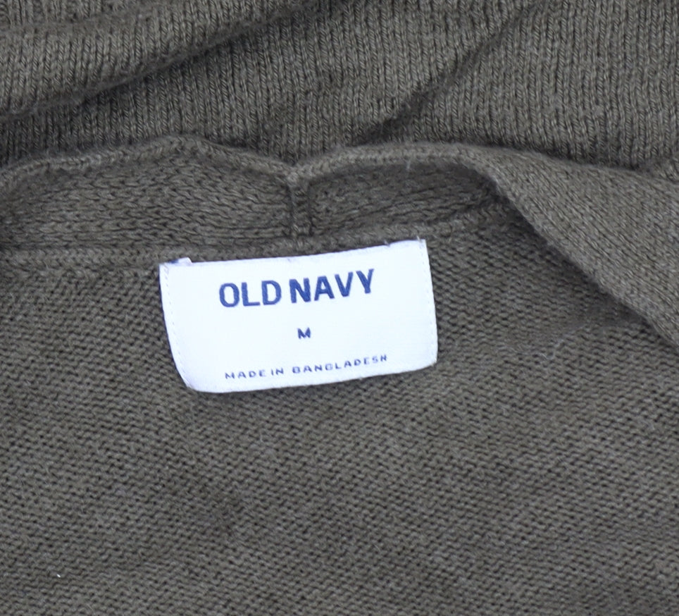 Old Navy Women's Green Open Front Cardigan, Size M, Casual Knitwear