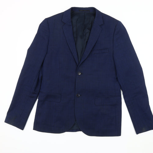 Topman Men's Blue Blazer, Size 40 Regular Fit