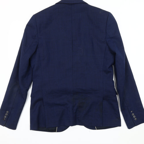 Topman Men's Blue Blazer, Size 40 Regular Fit