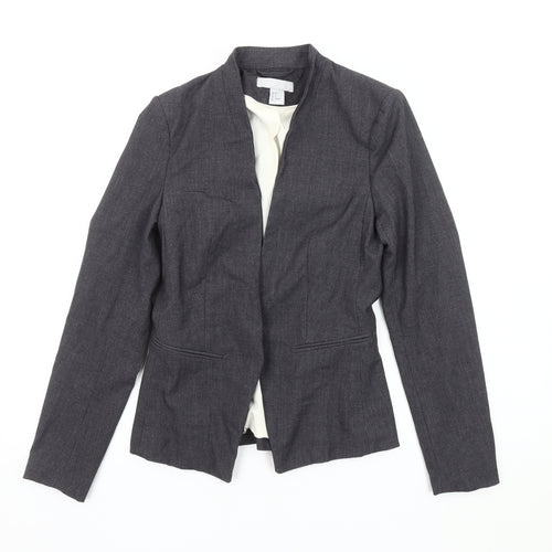 H&M Women's Grey Blazer - Size 6 Classic Fit