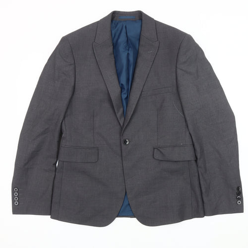 Burton Menswear Grey Slim Fit Men's Blazer 38S