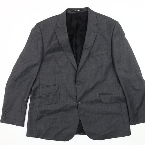 Jeff Banks Men's Grey Blazer, Size 42, Regular Fit