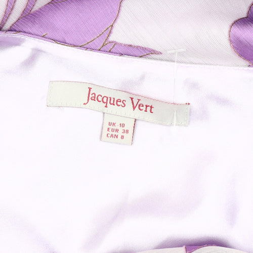 Jacques Vert Women's Purple Floral Sleeveless Dress Size 10