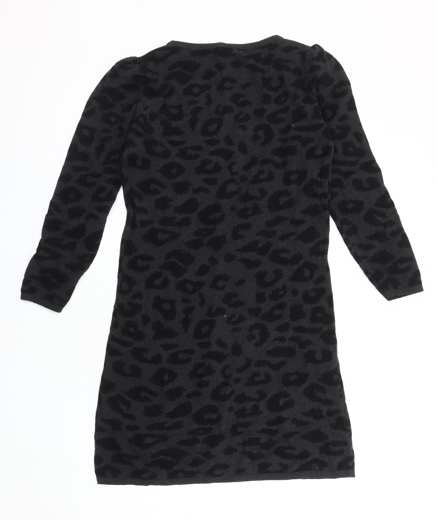 Soaked in Luxury Women's Black Animal Print Shift Dress - Size S
