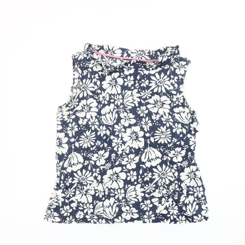 Heyton Women's Blue Floral Linen Blouse Size 12