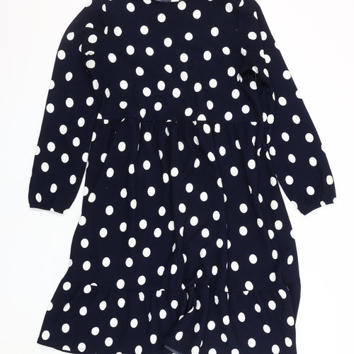 Marks and Spencer Women Blue Polka Dot Dress Size 12-14
