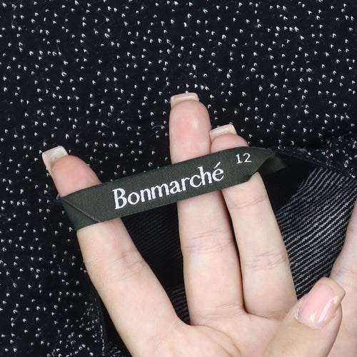 Bonmarché Women's Black A-Line Skirt, Size 12