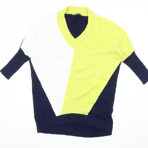 Marble Women's Multicoloured XS V-Neck Pullover Jumper