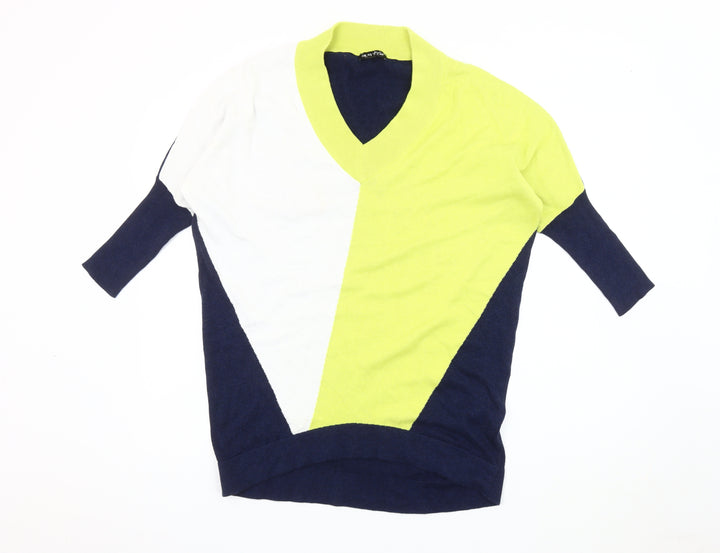 Marble Women's Multicoloured XS V-Neck Pullover Jumper