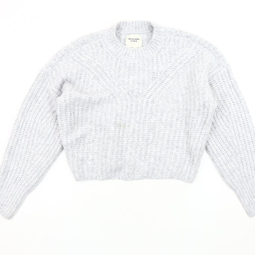 Abercrombie & Fitch Grey Chunky Knit Women's Jumper XS