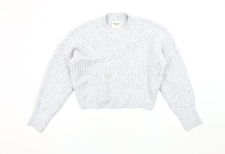 Abercrombie & Fitch Grey Chunky Knit Women's Jumper XS