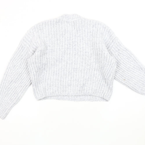 Abercrombie & Fitch Grey Chunky Knit Women's Jumper XS