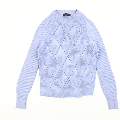 Marks and Spencer Women's Blue Knit Pullover Jumper