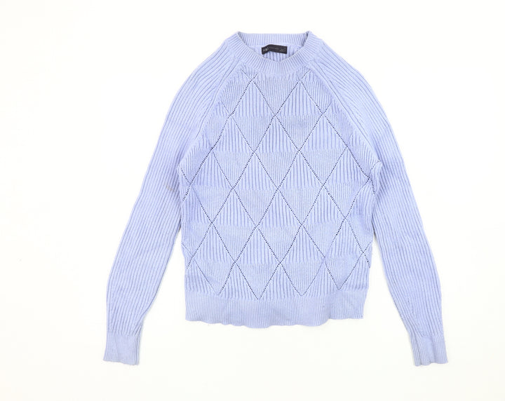 Marks and Spencer Women's Blue Knit Pullover Jumper