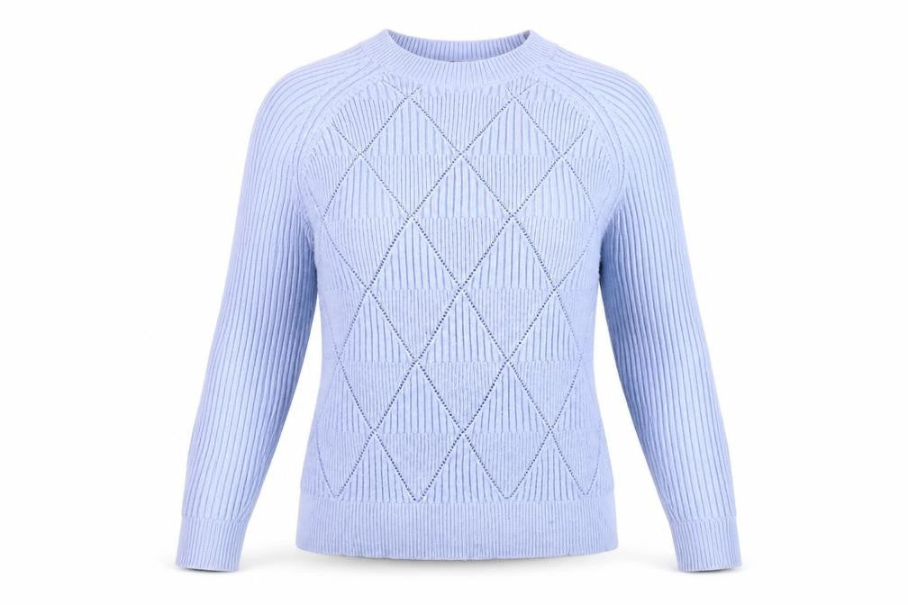 Front view of Marks & Spencer Women's Blue Knit jumper