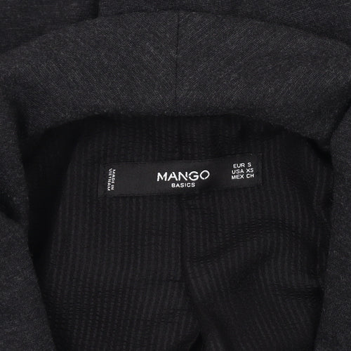 Mango Women's Black Blazer S, Classic Shawl Lapel