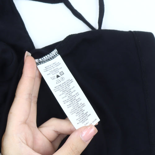 French Connection Women's Black Slip Dress Size 10