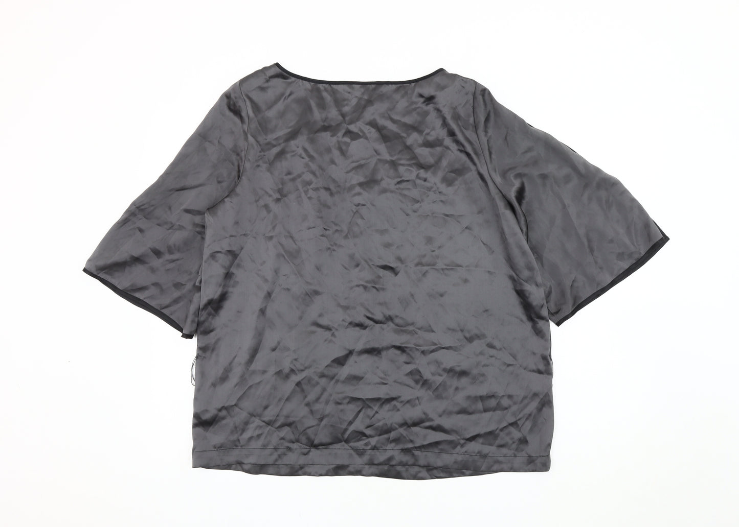 Fashion Women's Black Silk Blouse Size 14
