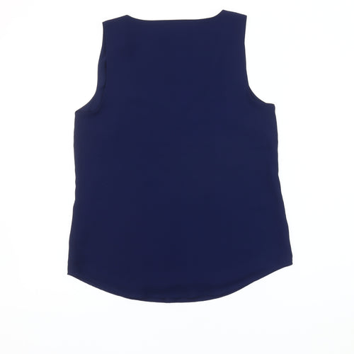 Oasis Women's Blue Sleeveless V-Neck Tank Top Size 10