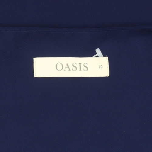 Oasis Women's Blue Sleeveless V-Neck Tank Top Size 10