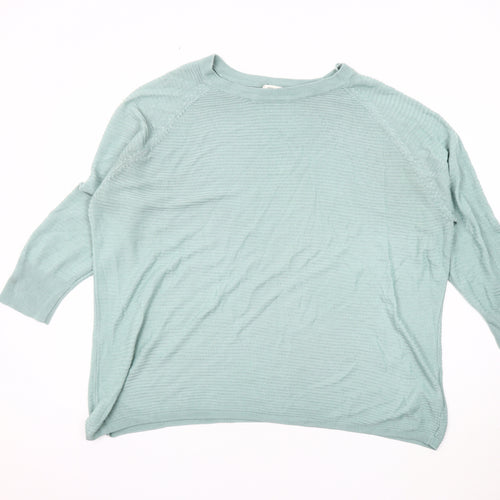 Jacqueline de Yong Women's Blue Crew Neck Pullover Jumper L