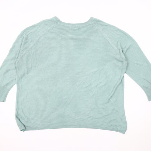 Jacqueline de Yong Women's Blue Crew Neck Pullover Jumper L