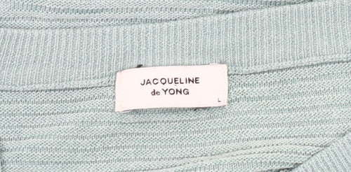 Jacqueline de Yong Women's Blue Crew Neck Pullover Jumper L