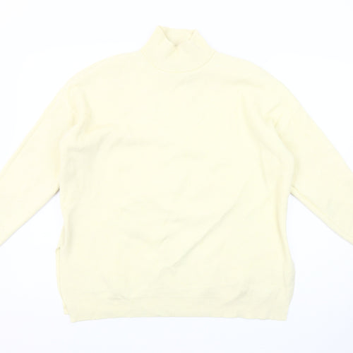 Stradivarius Women's Ivory Mock Neck Jumper