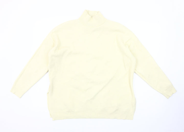 Stradivarius Women's Ivory Mock Neck Jumper