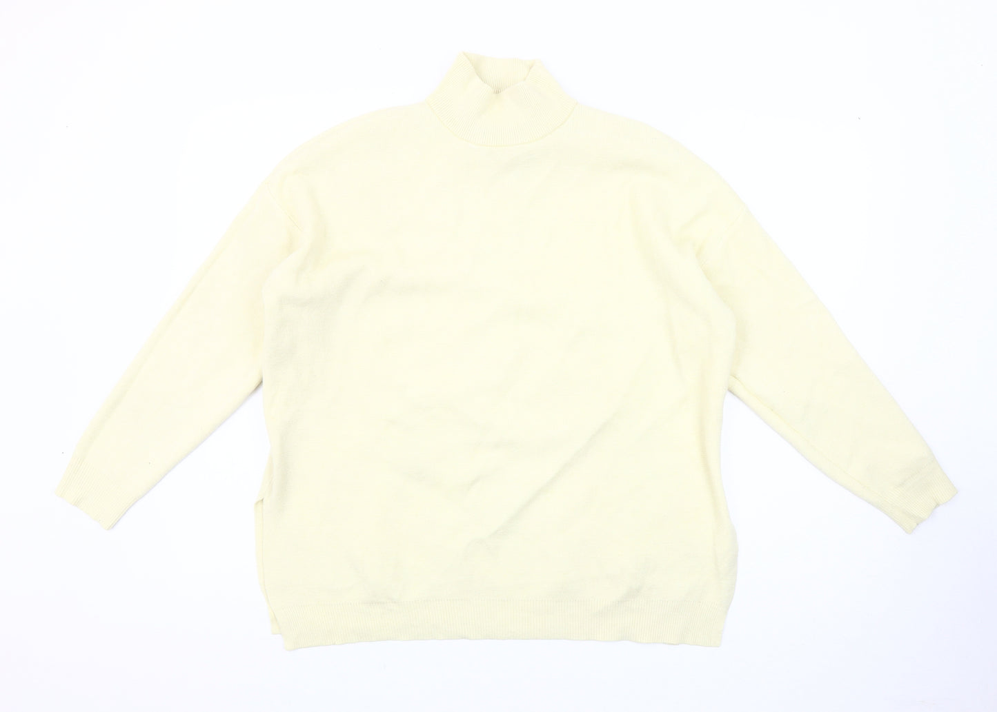 Stradivarius Women's Ivory Mock Neck Jumper