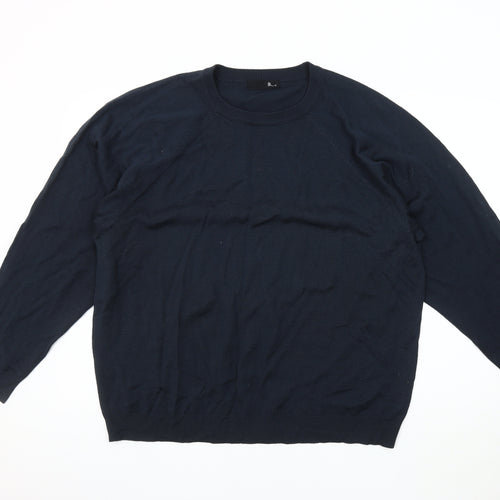 BHS Men's Blue XL Pullover Jumper, Crew Neck