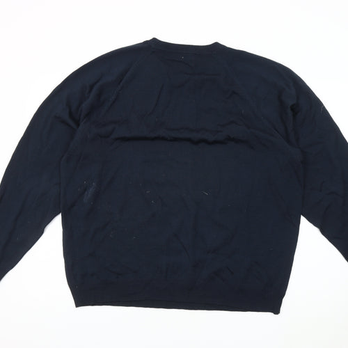BHS Men's Blue XL Pullover Jumper, Crew Neck