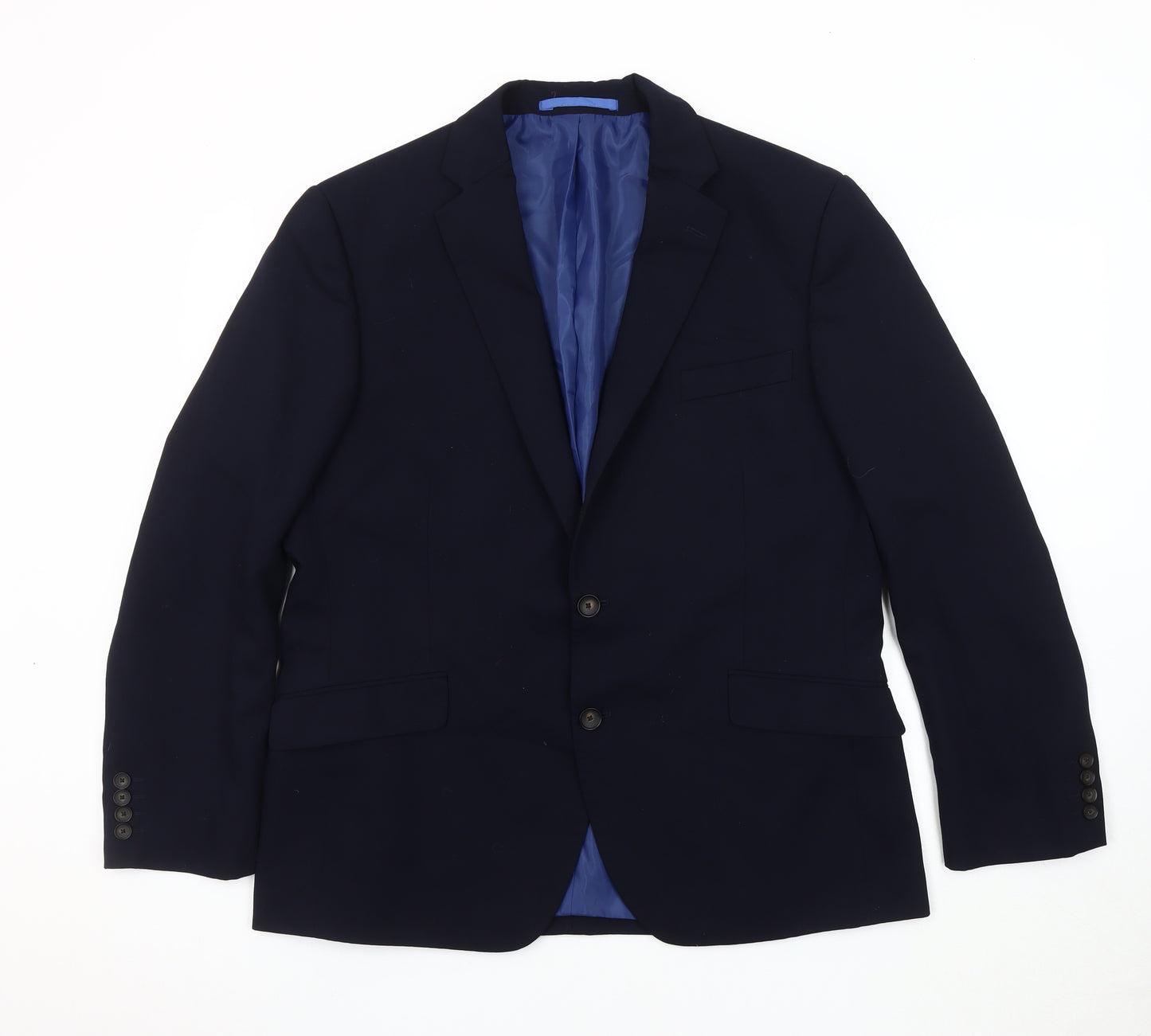 Marks and Spencer Men's Blue Blazer - Size 42, Regular Fit