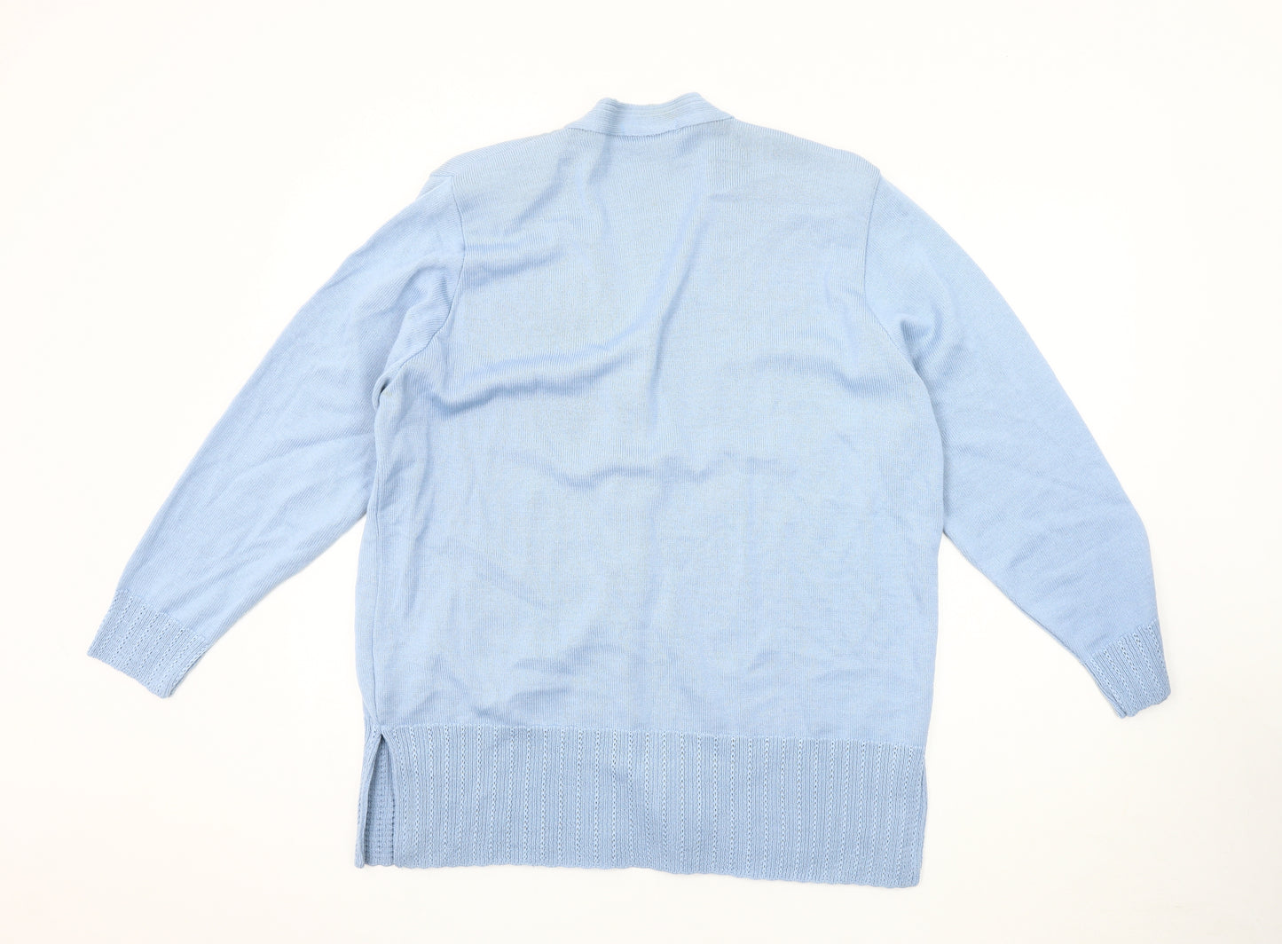 Bonmarché Women's Blue Cardigan XL V-Neck