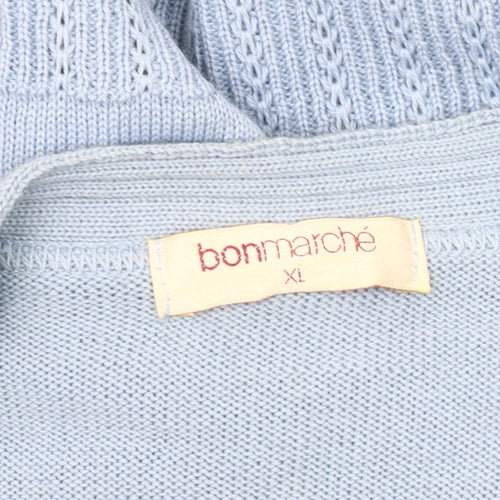 Bonmarché Women's Blue Cardigan XL V-Neck